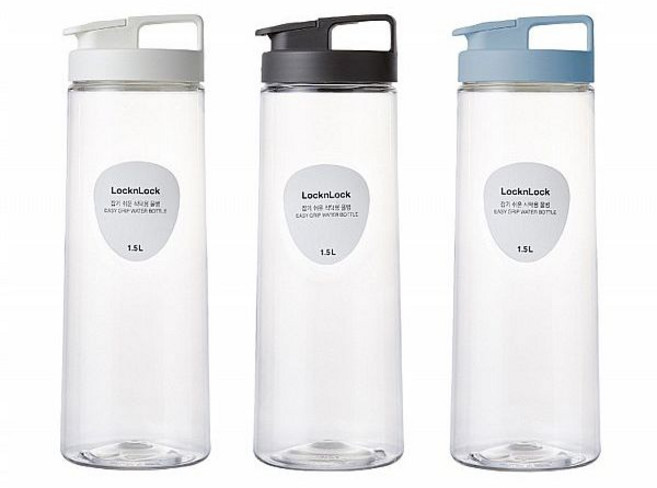 樂扣樂扣 輕鬆手提 PET 冷水壺 1.5L, 1個, 時尚灰, 時尚灰