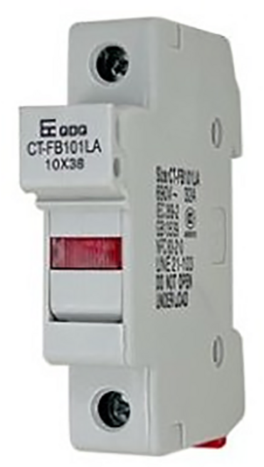 CT 10x38 軌道式保險絲座 CT-FB101, 1個