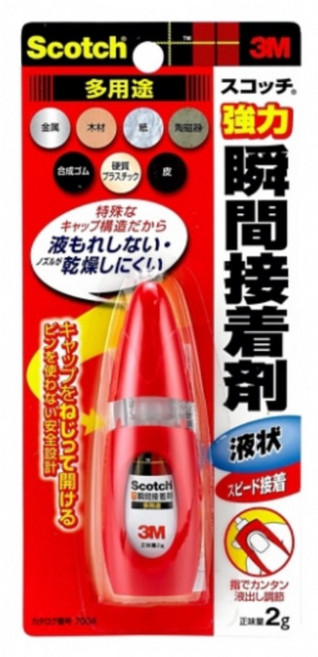 3M Scotch 多用途強力瞬間接著劑 - 金屬、塑膠、木材適用 居家修繕DIY必備, 1個, 液狀