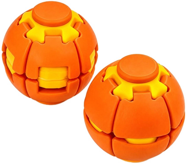 QWE 彩色3D列印減壓球, 橙色, 1個