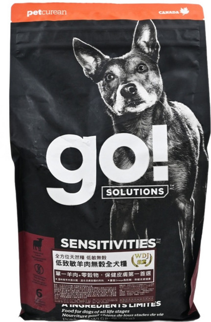 go SOLUTIONS 低致敏無穀 全齡狗飼料, 6lb, 1袋, 羊肉