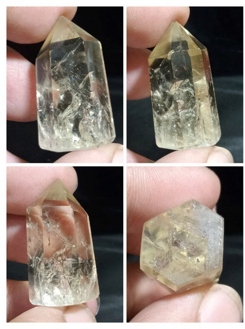 晶棋 黃水晶 彩虹 水晶柱 0506, 1個, 37號 高33mm 重15g