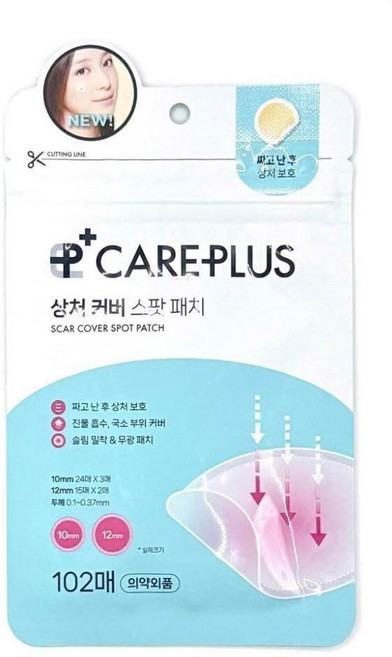 CARE-PLUS 蜂蜜護理膚疤痕遮瑕貼, 1個, 粉色經典款(102枚)