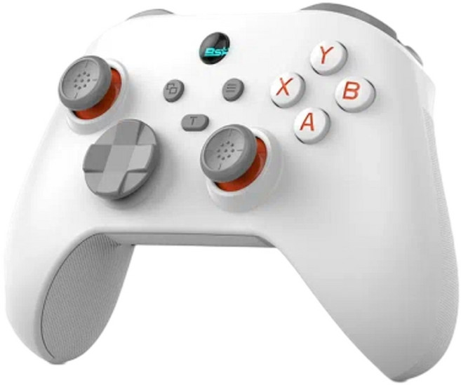 佰世派 G6 遊戲手柄 支援Switch PC Steam 霍爾扳機霍爾搖桿 無線藍芽三模 多平台通用, 白橙 G6全系霍爾 下單送搖桿帽 雙模 - 旗艦型, 1個, 無