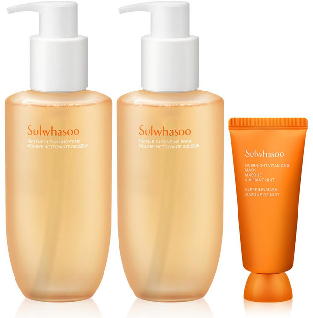 설화수 순행 클렌징폼 200ml 2개 + 여윤팩 35ml 추가증정 new 저자극 노폐물제거 수분 보습 촉촉한 얼굴 세안제
