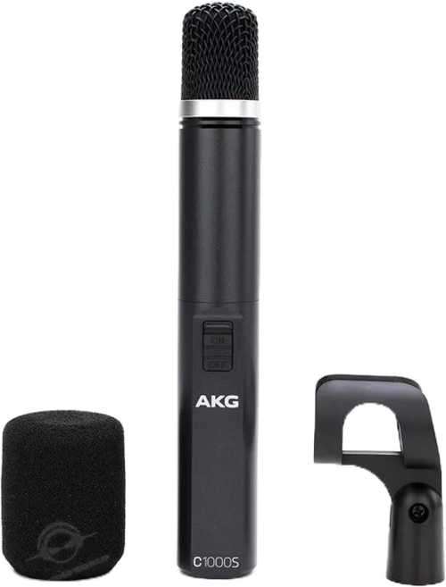 AKG C1000S 第四代內置電池電容式麥克風 專業清晰收音 適用於舞台表演與錄音室。, 單機不附線