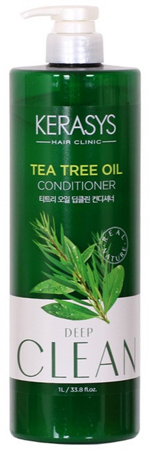 Kerasys 可瑞絲 植物油系列 自然沐髮抗屑系列 1000ml, 1件, 茶樹清爽-潤髮乳, 1L