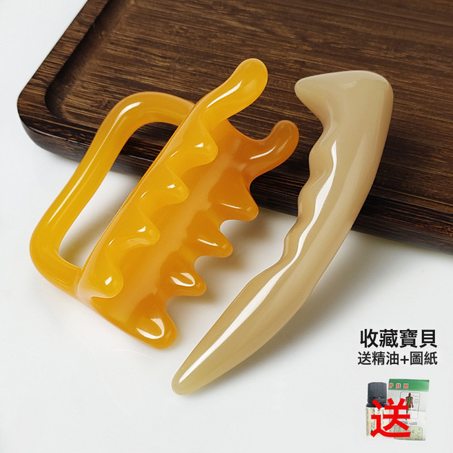 足底點穴撥筋棒腳底板刮痧放鬆經絡全身多功能手持按摩器工具神器, 穴位點按棒+背部推拿疏筋推【贈精油+穴位圖】:無規格, 1個