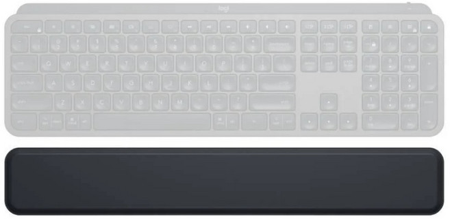 Logitech 羅技 MX 手腕墊,高品質支撐耐用材質, 黑色, 1個