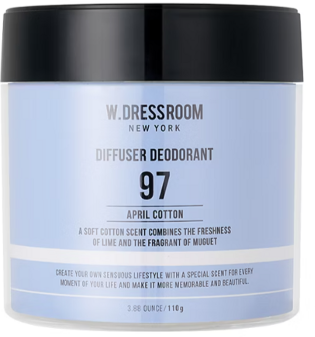 W.DRESSROOM 室內芳香劑-No.97 四月棉 110g, 1個, 110ml, APRIL COTTON
