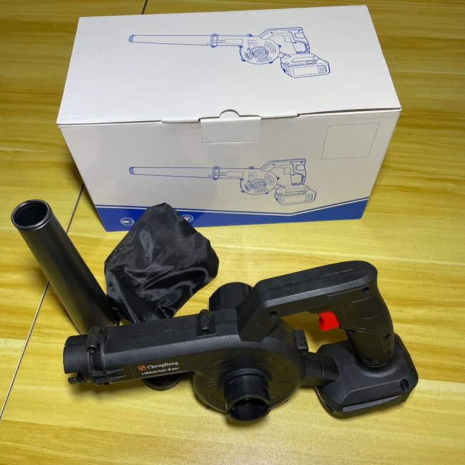 ChengLiang 鋰電鼓風機(適用牧田18V/21V電池), 主機紅色含一顆3.0AH電池和線充充電器