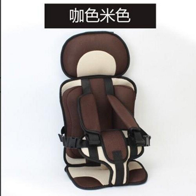 YZMY 兒童安全座椅 車用行動式, 大號咖色米色, 1個