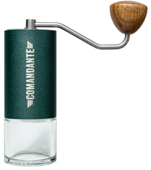 司令官 Comandante C40 MK4 手搖磨豆機,德國進口,維吉尼亞核桃木/楓香木,手沖咖啡神器,均勻研磨,多種顏色可選, 1個, 賽車綠, 賽車綠, 40ml