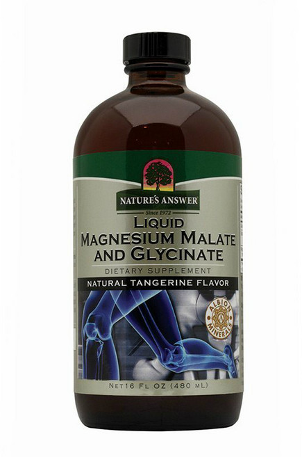 NATURE'S ANSWER 蘋果酸鎂保健液, 480ml, 1個