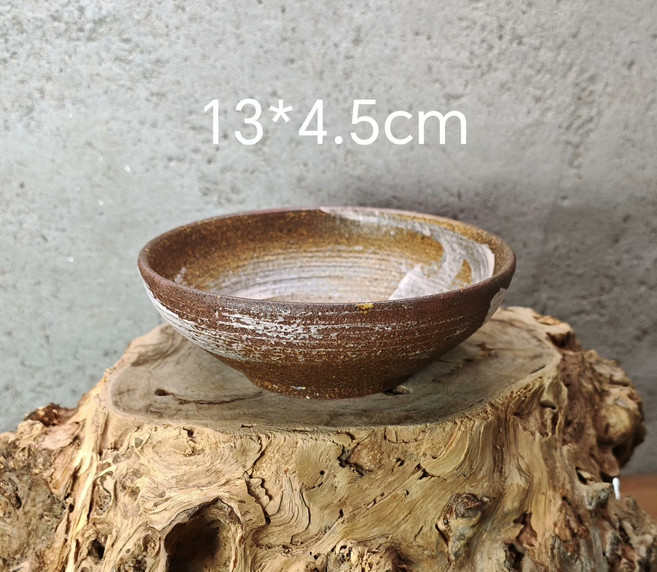 日本回流 萬古燒 抹茶碗 手拉胚 白粉引 柴燒, 商品主圖, 1個