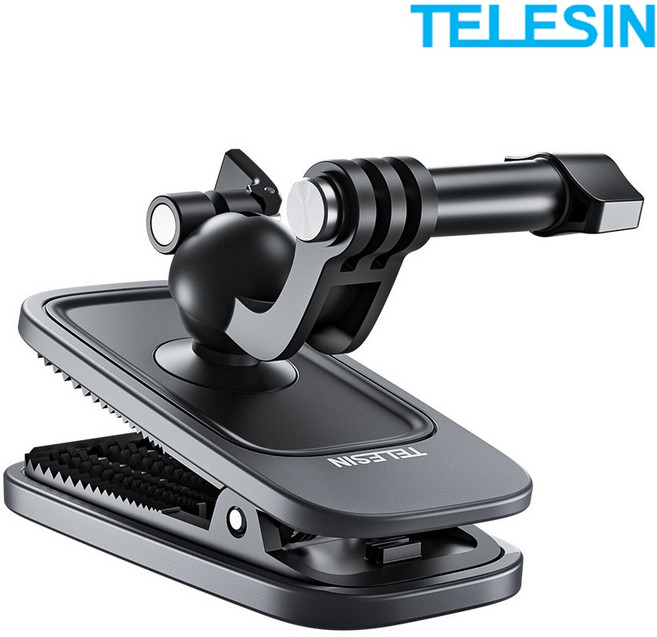TELESIN 泰迅 GOPRO/SJCAM 運動相機背包夾 - 魔鬼氈肩帶固定夾, 1個, 泰迅球頭式背包夾