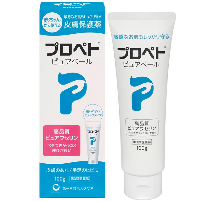 プロペド ピュアベール 高品質純凡士林 100g 第三類醫薬品 溫和呵護敏感肌膚 嬰幼兒適用, 1個