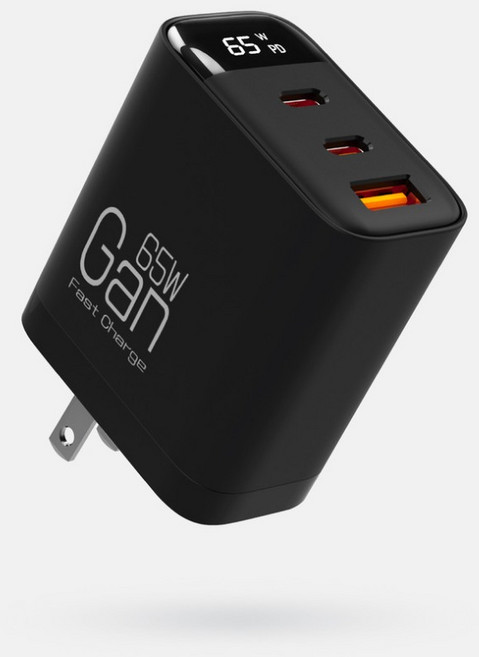 POK 65W 氮化鎵充電器, 黑色, 1個