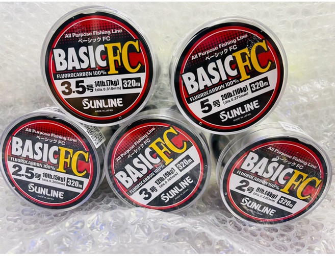 SUNLINE BASIC FC 碳纖維線 卡夢線 320米, 1個, 購買2個以上可先留言板詢問實際庫存,謝謝,2.0