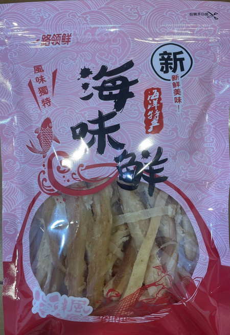 路領鮮 阿根廷巨無霸手撕魷魚條-微辣 180g, 1個