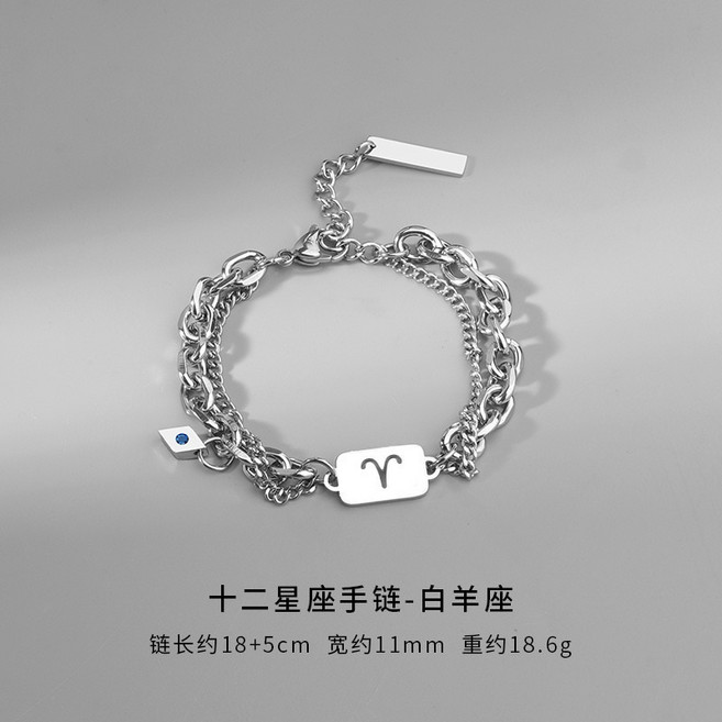 LLHH 十二星座項鍊 水瓶座 鈦鋼 316醫療鋼