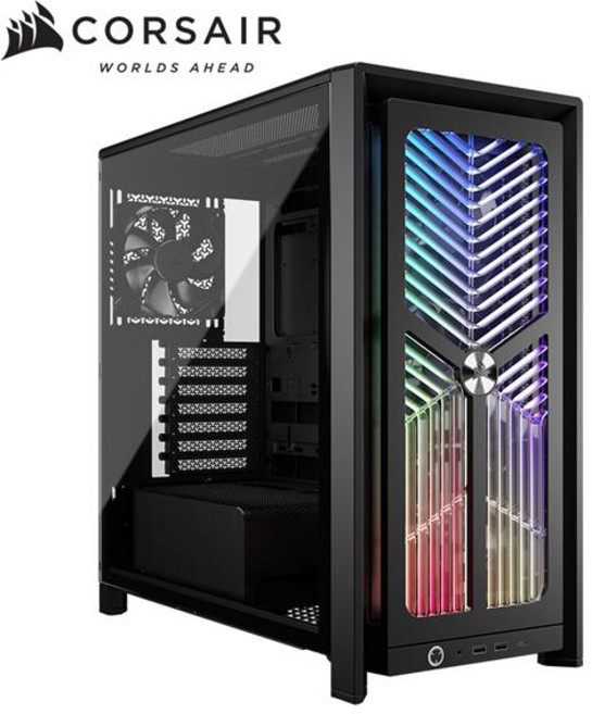 CORSAIR Frame 4000X 黑透側 ATX機殼 附RS120 ARGB風扇*4, 1個, RS120