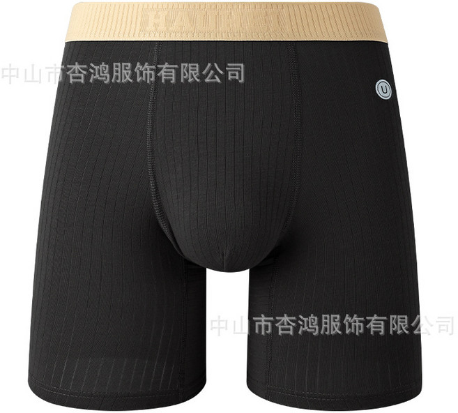男士內褲純棉加長版平角運動防磨腿阿羅褲透氣吸汗四角褲長款褲衩