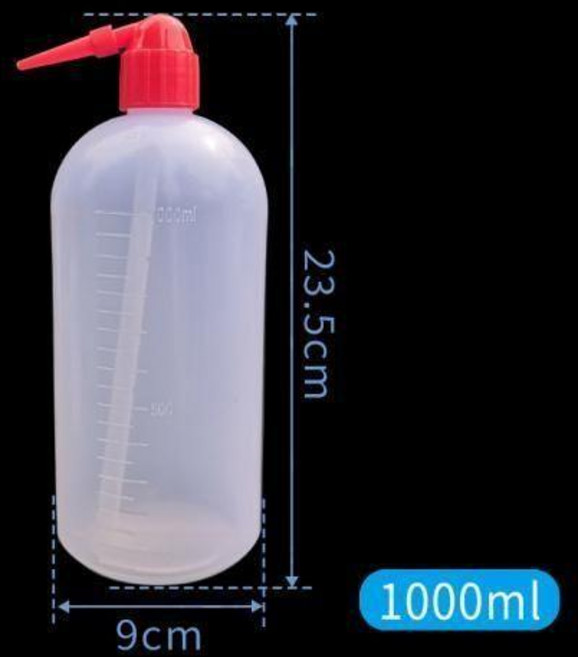 good 洗瓶 擠壓型彎頭沖洗瓶 化學教學儀器實驗室器材, 1個, 紅頭洗瓶1000ml, 紅頭