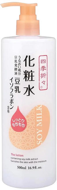 四季應時 豆乳美肌水潤化粧水 柔嫩光澤 深層補水 弱酸配方 溫和低刺激, 500ml, 1瓶