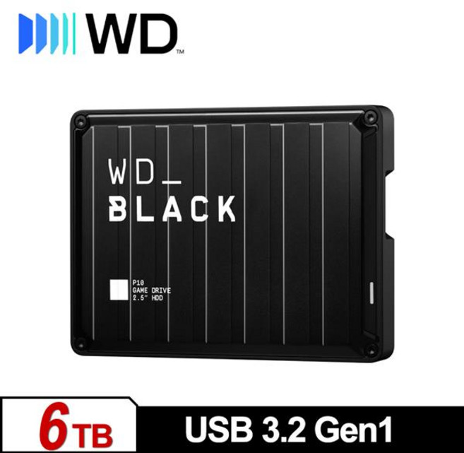WD P10 Game Drive 6TB 2.5吋行動硬碟, 詳見商品說明, 1GB