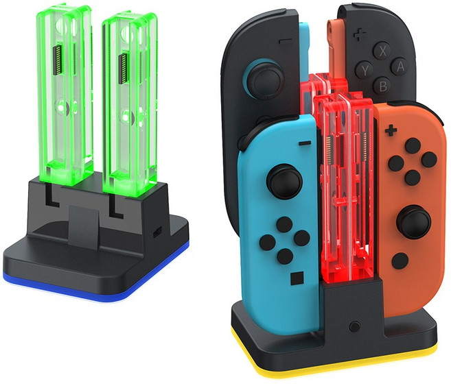DOBE NS2 NS 通用 適用於 Nintendo Switch Joy-Con 手把磁吸充電座, 黑, 1個, NS2/NS通用 4JC 直立式充電座