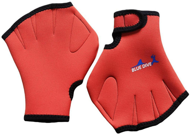 BLUE DIVE 游泳訓練手蹼 划手板, 橘色
