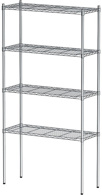 比架王 輕型 90x35x180cm 四層波浪架, 電鍍, 1個