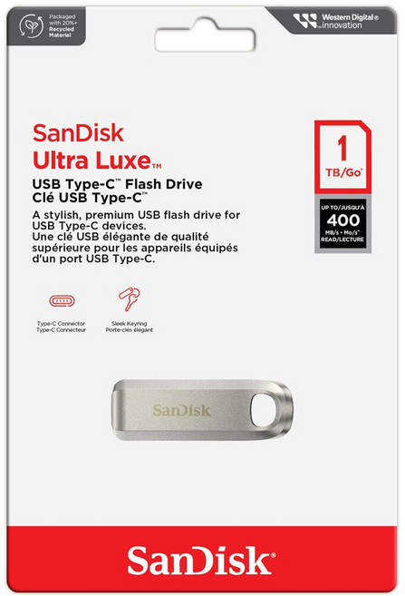 SanDisk Ultra Luxe CZ75 USB Type-C 高速 隨身碟, 1個, 1TB, 1TB