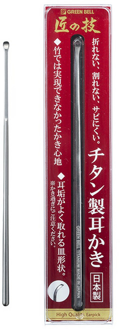 GREEN BELL 綠鐘 TakumiNoWaza 匠之技 鈦金屬掏耳棒, 1個, 1入