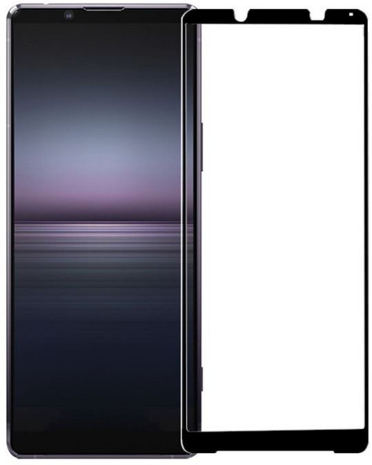 Sony Xperia 1 III, 1個, 3D曲面熱彎鋼化膜(黑邊),Xperia 1 III (BC72)