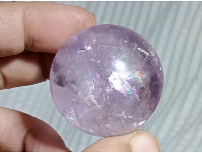 《晶棋》薰衣草紫水晶球 彩虹水晶 居家擺飾 療癒水晶
