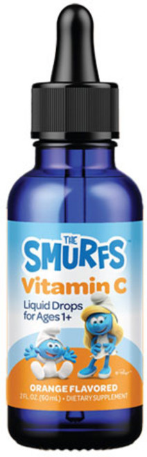 THE SMURFS 藍色小精靈 維生素C液態滴劑 柳橙風味, 1瓶, 60ml