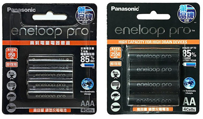 日本製 國際牌 Panasonic eneloop pro 台灣公司貨 低自放充電池, 1套, 4個裝