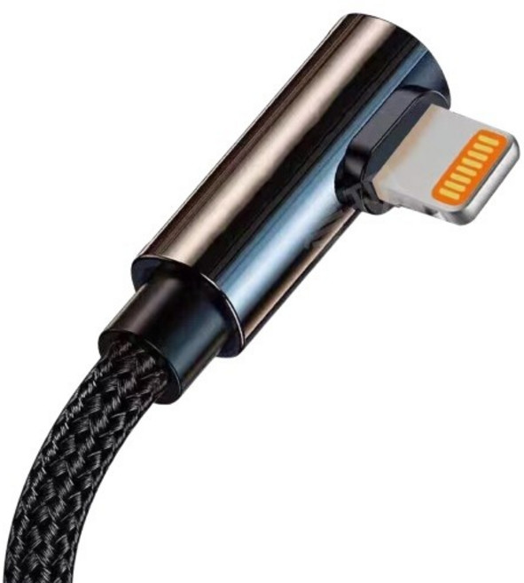 彎頭數據線 Lightning接頭1.5米 L型彎頭充電線 適用 i8~14, 彎頭USB A to Lightning 超級快充, 1個, 1.5m