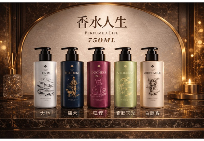 香水人生 大地/獵犬/狐狸/奇蹟天光/白麝香 沐浴乳 750ML, 1個, 大地沐浴乳