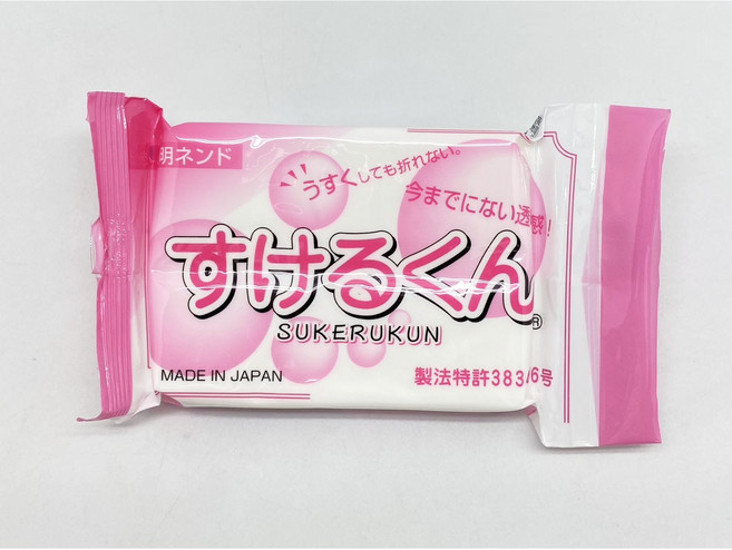 SUKERUKUN 日本進口 易塑形不黏手 DIY手工藝材料, 透明黏土, 1個