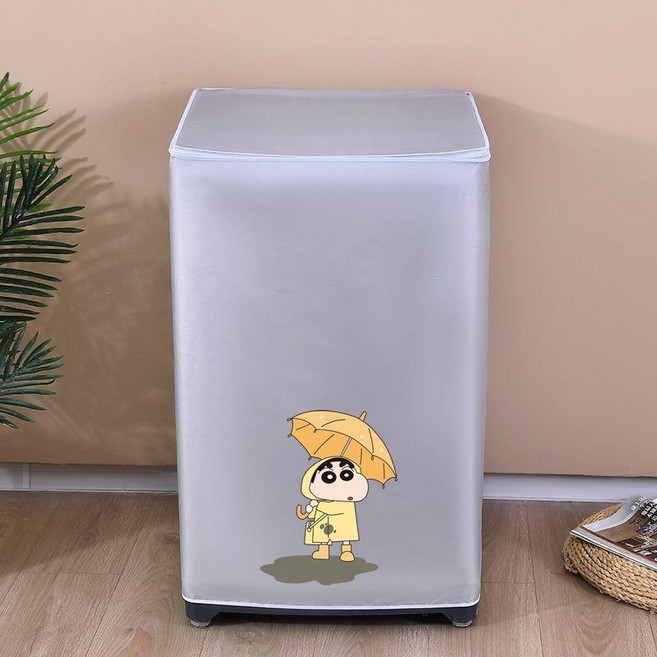 洗衣機罩防水防曬全自動波輪上開通用套加厚防塵罩, 蠟筆 加厚+注水口 , 5*7公斤 52*52*83cm