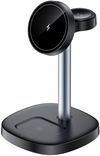 三合一磁吸無線充電器, 黑色, 1個