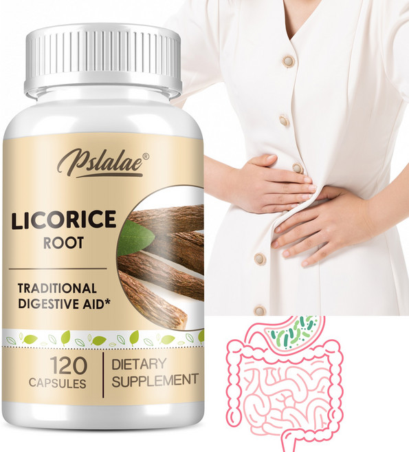 Pslalae 甘草 膠囊 傳統助消化, 120組