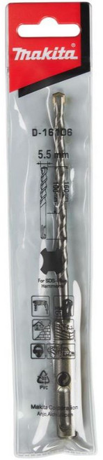 Makita 牧田 D-16106 四溝鑽頭 5.5*160mm 水泥鑽尾, 1個, D-16106 四溝二刃-含稅