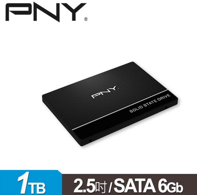 PNY CS900 1TB 2.5吋 SATA SSD, 1GB