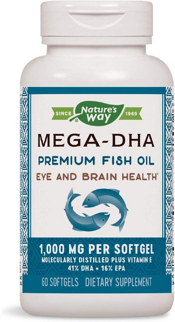 Nature's Way 然萃維 Mega-DHA魚油軟膠囊, 60顆, 1罐