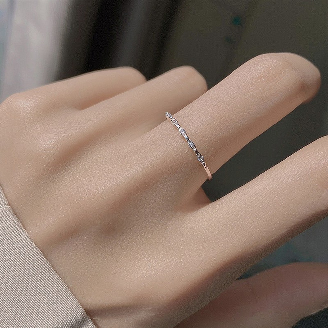 排鑽開口戒指 S925 簡約氣質飾品
