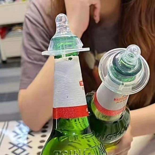 肥婆奶奶 喝酒奶嘴 啤酒 酒嘴 倒酒器 派對道具 喝酒遊戲 生日派對 聚會 KTV, 1個